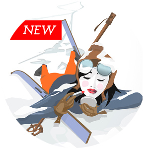 Chute à ski